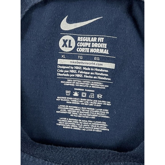 Yankees Baseball Nike Regular Fit Men Blue Short Sleeve Crew Neck T-Shirt Sz XL - Picture 5 of 6